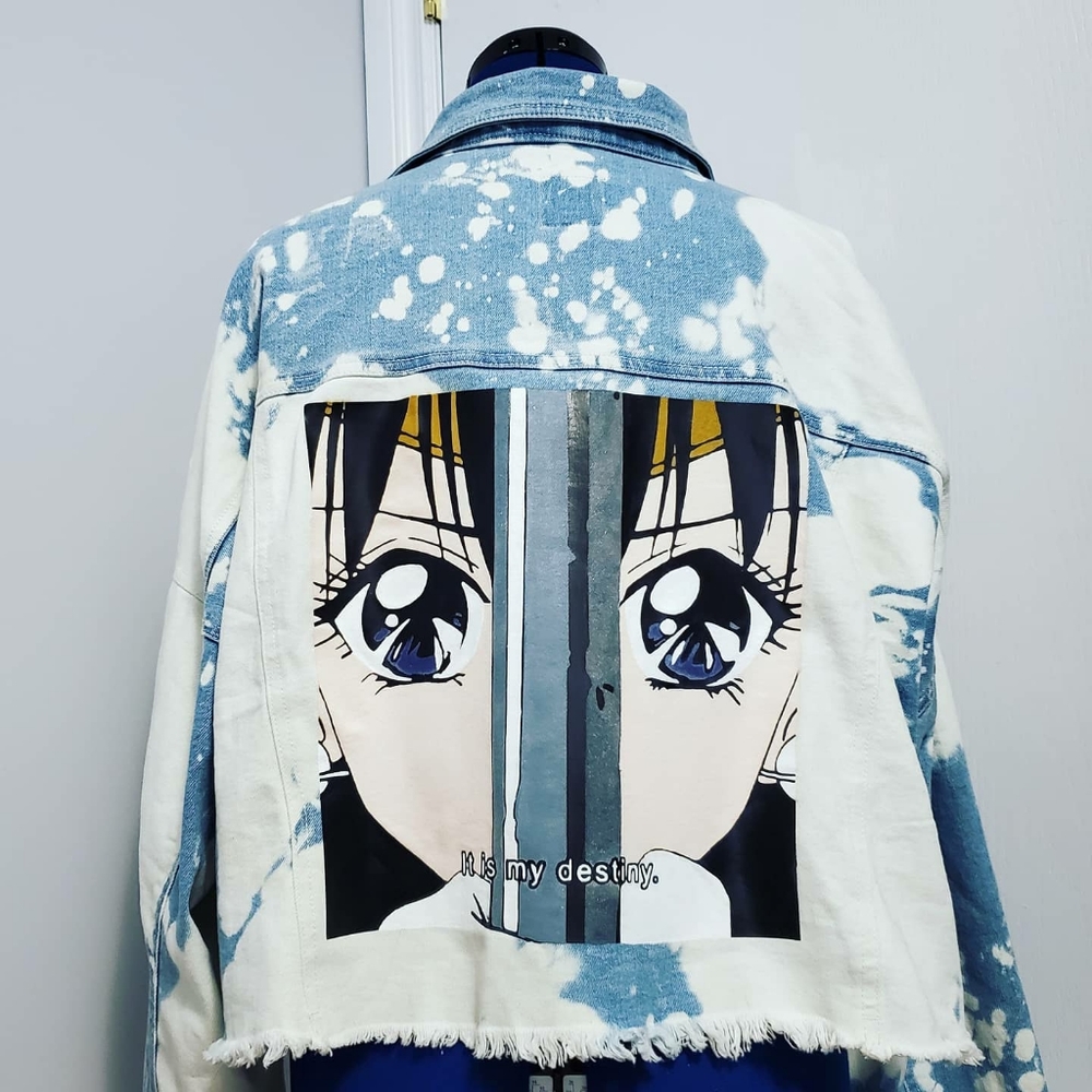 Upcycled & handpainted denim jacket